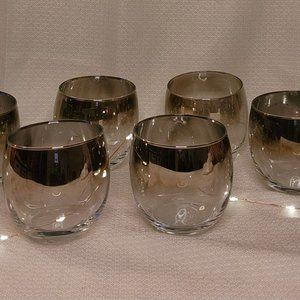 Dorothy Thorpe Silver Fade Ombre Roly Poly Cocktail Glasses